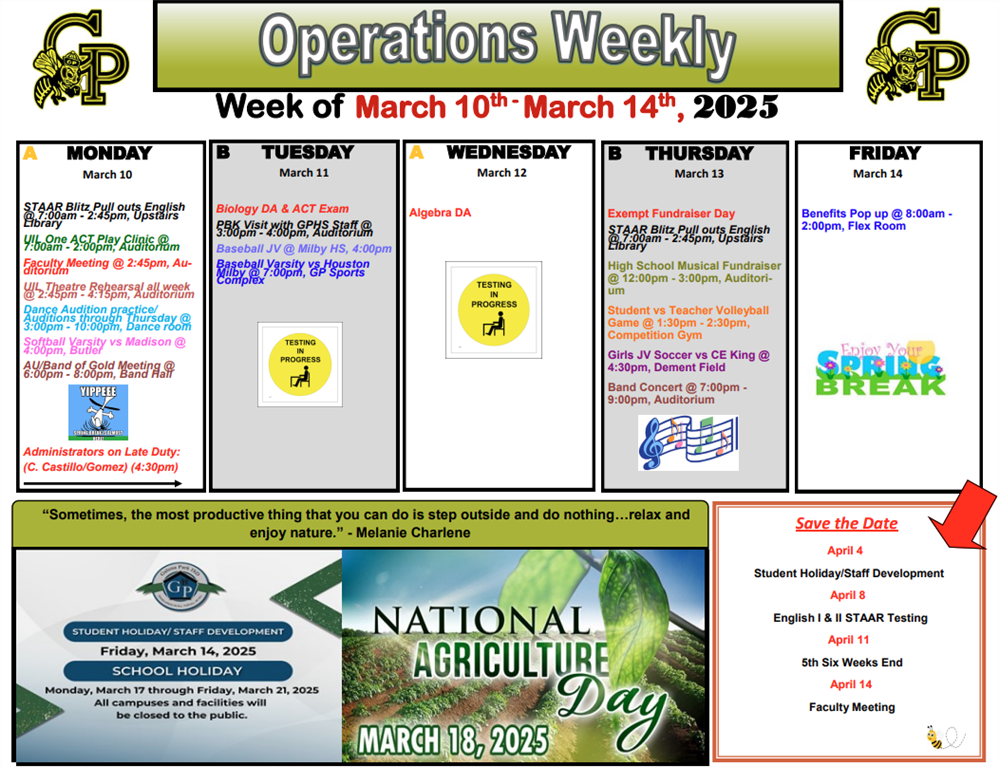  Operations Weekly